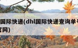 dhl国际快递(dhl国际快递查询单号查询官网)