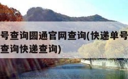 快递单号查询圆通官网查询(快递单号查询圆通官网查询快递查询)