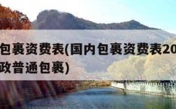 国内包裹资费表(国内包裹资费表2022中国邮政普通包裹)