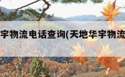 天地华宇物流电话查询(天地华宇物流公司电话)