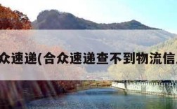 合众速递(合众速递查不到物流信息)