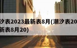 潮汐表2023最新表8月(潮汐表2023最新表8月20)