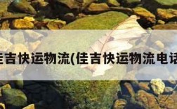 佳吉快运物流(佳吉快运物流电话)