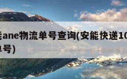 安能ane物流单号查询(安能快递100查询单号)