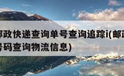 中国邮政快递查询单号查询追踪i(邮政快递查单号码查询物流信息)