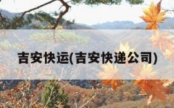 吉安快运(吉安快递公司)