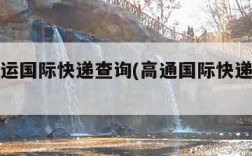 高通速运国际快递查询(高通国际快递单号查询)