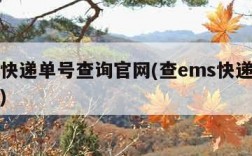 ems快递单号查询官网(查ems快递单号查询)