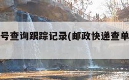 邮政单号查询跟踪记录(邮政快递查单号跟踪)