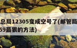 邮政总局12305变成空号了(邮管局投诉95559最狠的方法)