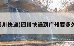 四川快递(四川快递到广州要多久)